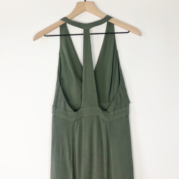 Re:Named | Moss Green T Back Button Front Maxi Drs - Picture 13 of 15